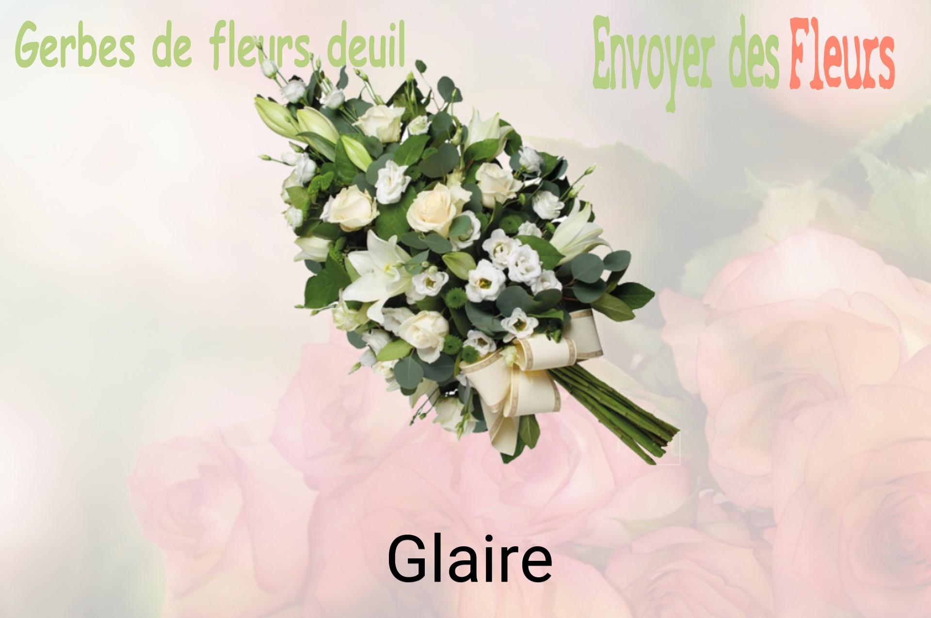Gerbe de fleurs de deuil livrée à Glaire